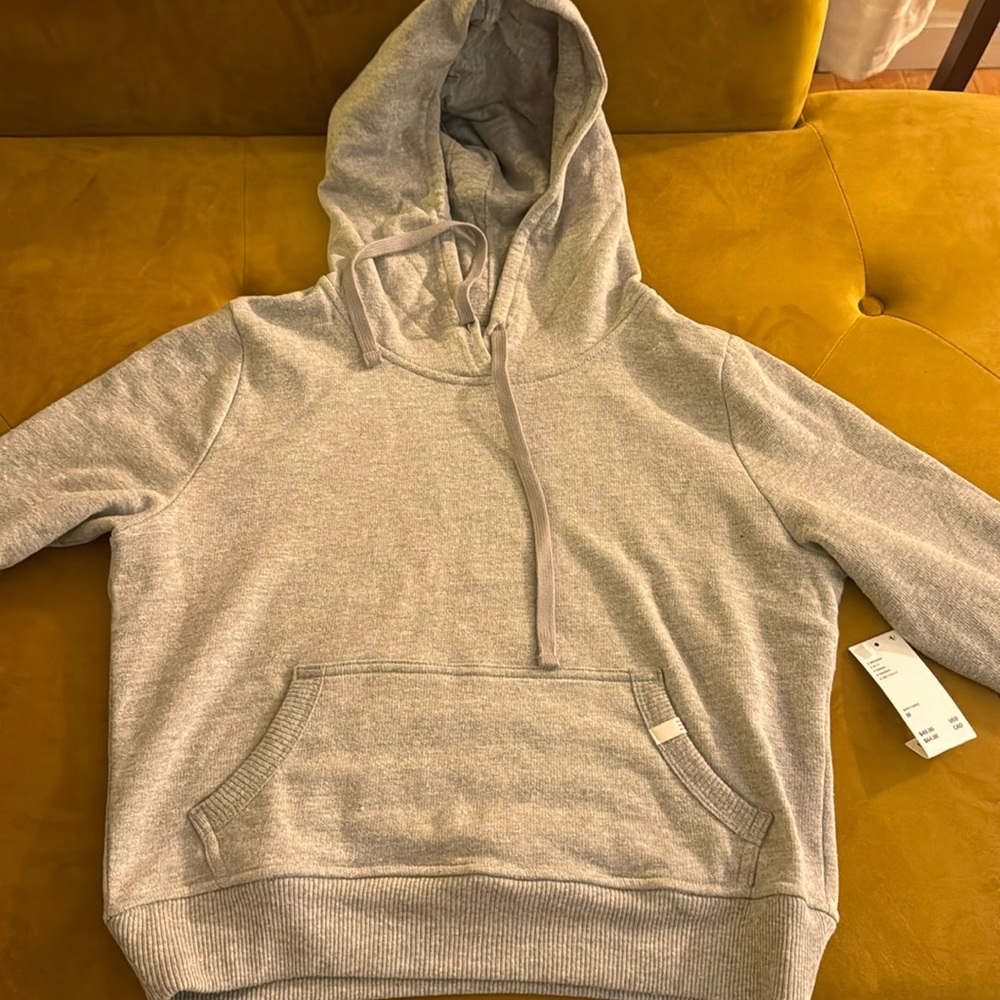 BDG Miley Cropped Hoodie Sweatshirt Grey M